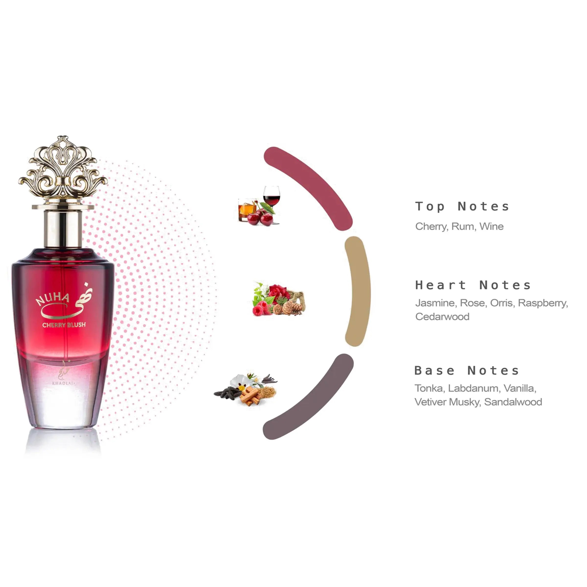 Nuha Cherry Blush Perfume 85ml EDP Khadlaj