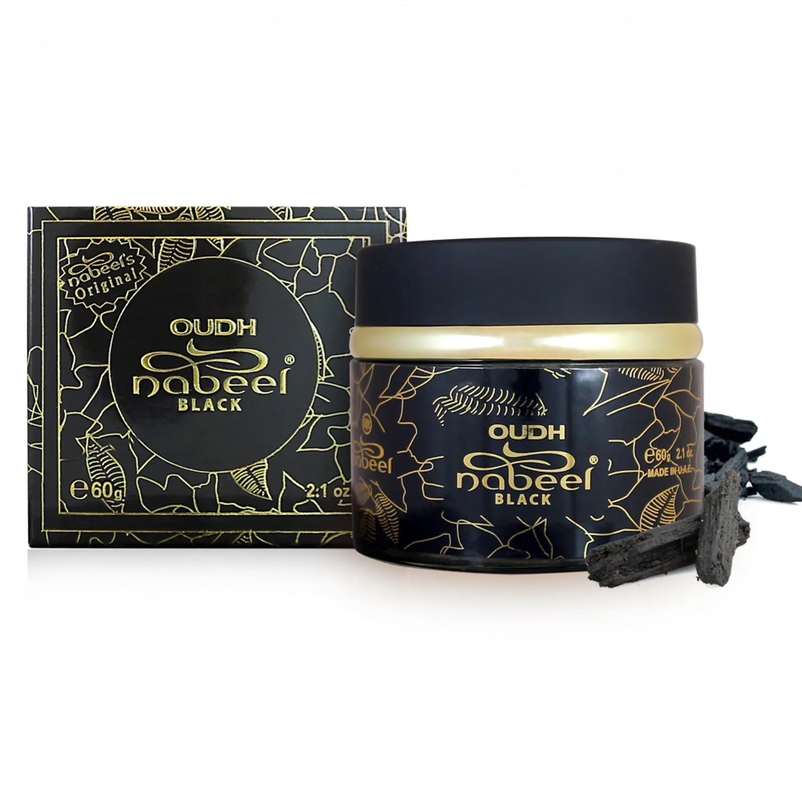 Oudh Nabeel Black Bakhoor Incense 60g Nabeel