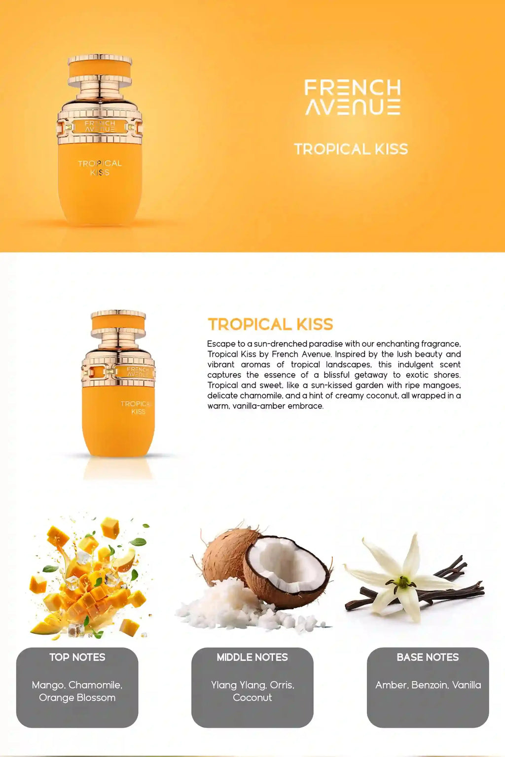 Tropical Kiss 80ml EDP French Avenue by Fragrance World