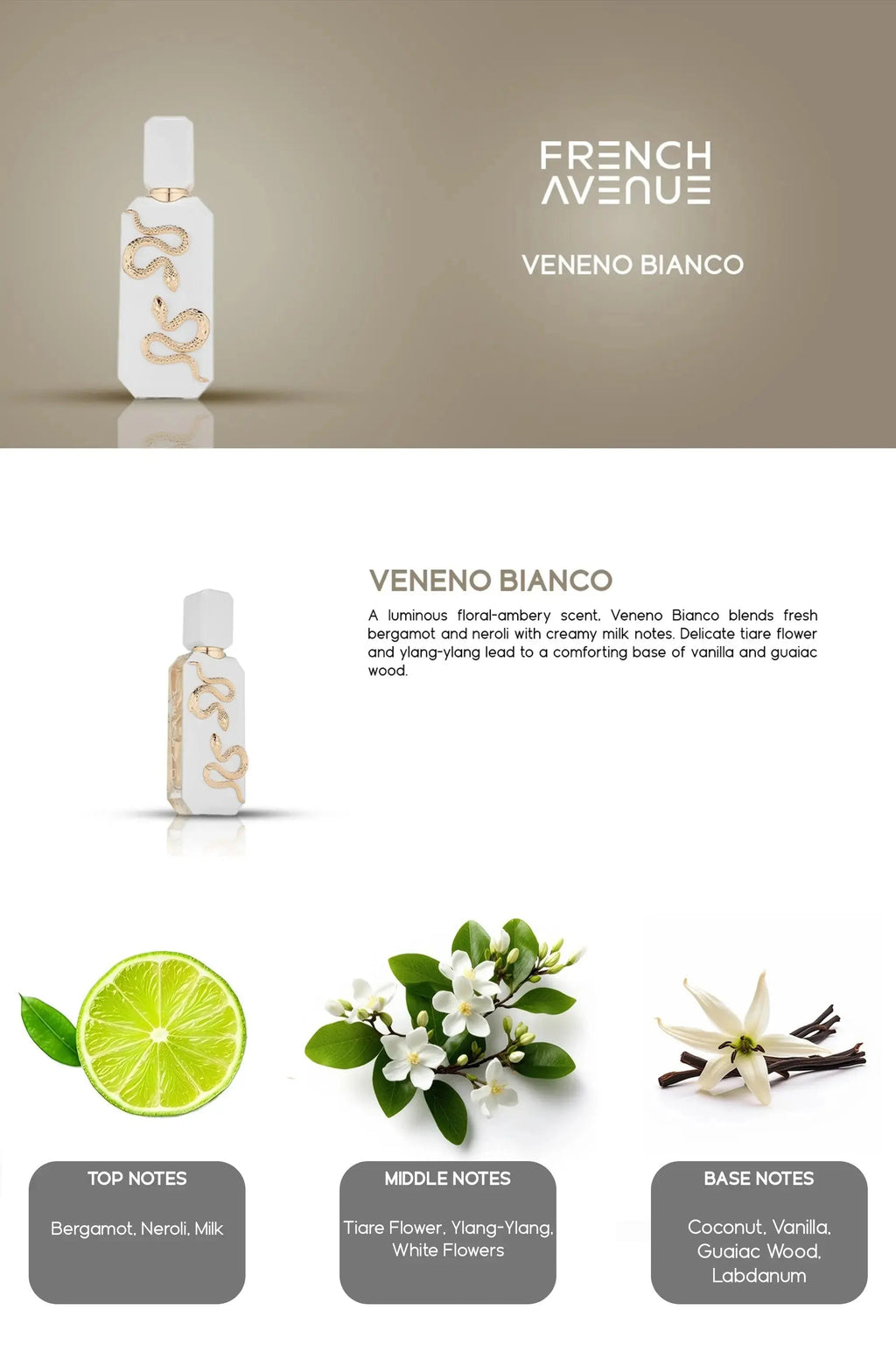 Veneno Bianco Perfume 100ml EDP French Avenue