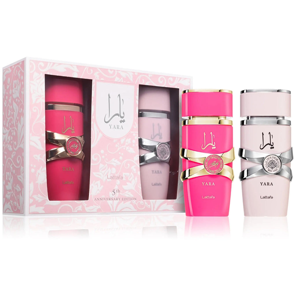 Yara 5th Anniversary Edition Gift Set Lattafa Yara and Yara Candy