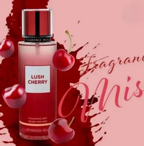 lush cherry fragrance body mist 250ml fragrance world
